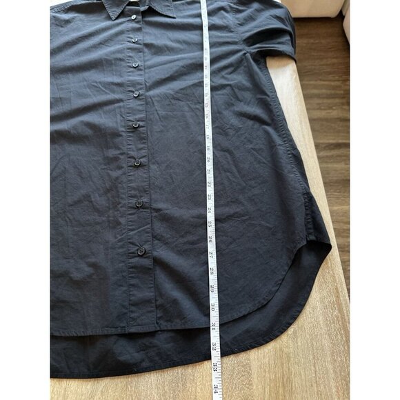 Aritzia Sunday Best Future Shirt Oversized Button Down Black Size Small Cotton - Picture 6 of 7